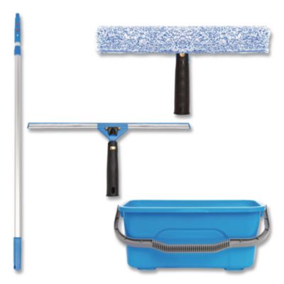 Gritt Commercial Pro Window Washing Kit with Squeegee, Washer, Telescopic Pole and Heavy-Duty Bucket
