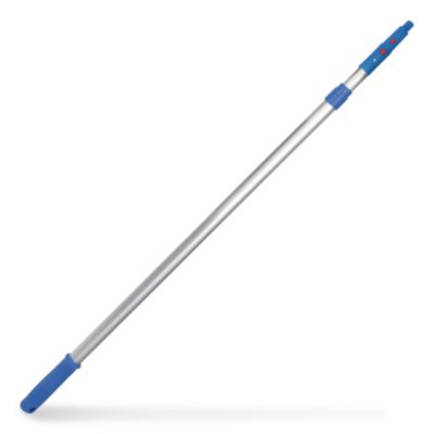 Gritt Commercial 6 ft Telescopic Aluminum Extension Pole with Click/Lock Adapter Cone
