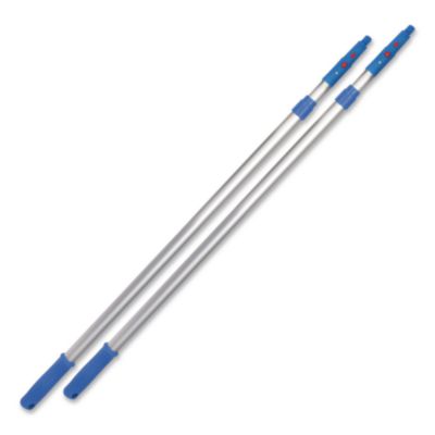 Gritt Commercial 6 ft Telescopic Aluminum Extension Pole with Click/Lock Adapter Cone