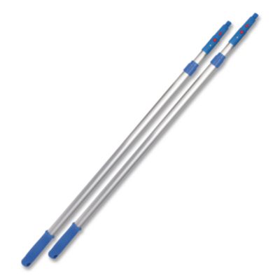 Gritt Commercial 6 ft Telescopic Aluminum Extension Pole with Click/Lock Adapter Cone