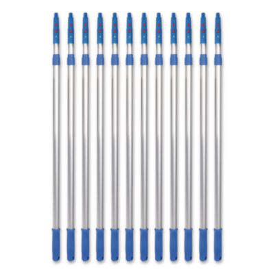 Gritt Commercial 6 ft Telescopic Aluminum Extension Pole with Click/Lock Adapter Cone