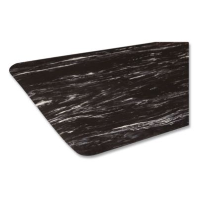 Crown Cushion-Step Marbleized Rubber Mat, 36 x 60, Black (CWNCU3660BK) CWNCU3660BK