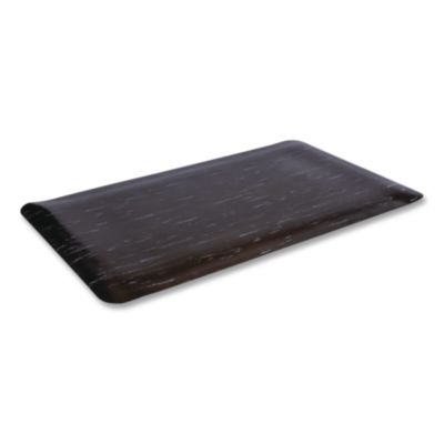 Crown Cushion-Step Marbleized Rubber Mat, 36 x 60, Black (CWNCU3660BK) CWNCU3660BK