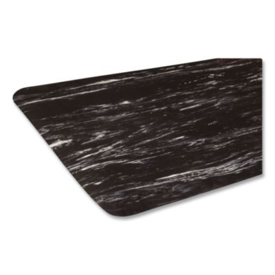 Crown Cushion-Step Marbleized Rubber Mat, 36 x 72, Black (CWNCU3672BK) CWNCU3672BK