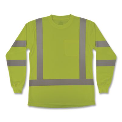 ergodyne® GloWear 8374 Class 3 Women's Essential Hi-Vis Long Sleeve T-Shirt