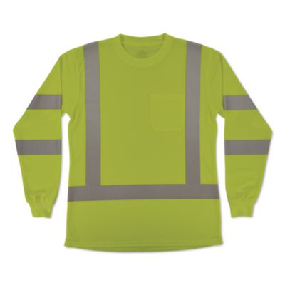 ergodyne® GloWear 8374 Class 3 Women's Essential Hi-Vis Long Sleeve T-Shirt