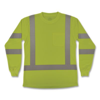 ergodyne® GloWear 8374 Class 3 Women's Essential Hi-Vis Long Sleeve T-Shirt