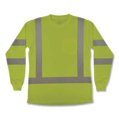 ergodyne® GloWear 8374 Class 3 Women's Essential Hi-Vis Long Sleeve T-Shirt