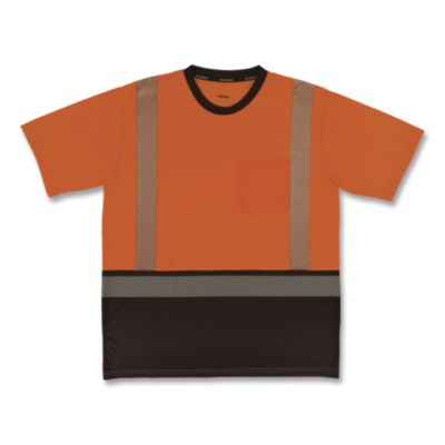 ergodyne® GloWear 8294BK Class 2 Performance Hi-Vis T-Shirt with Black Bottom