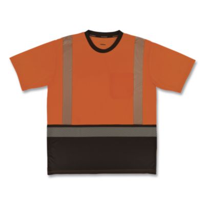 ergodyne® GloWear 8294BK Class 2 Performance Hi-Vis T-Shirt with Black Bottom