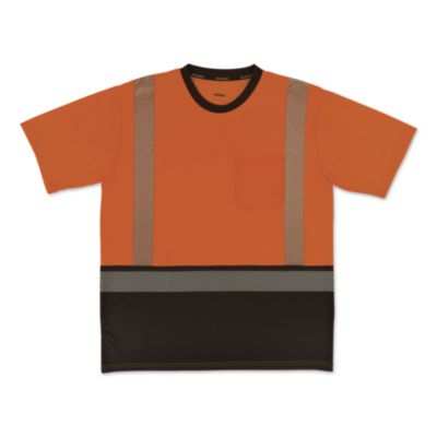 ergodyne® GloWear 8294BK Class 2 Performance Hi-Vis T-Shirt with Black Bottom
