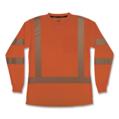 ergodyne® GloWear 8387 Class 3 Women's Performance Hi-Vis Long Sleeve T-Shirt