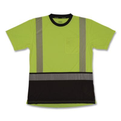 ergodyne® GloWear 8276BK Class 2 Women's Performance Hi-Vis T-Shirt with Black Bottom