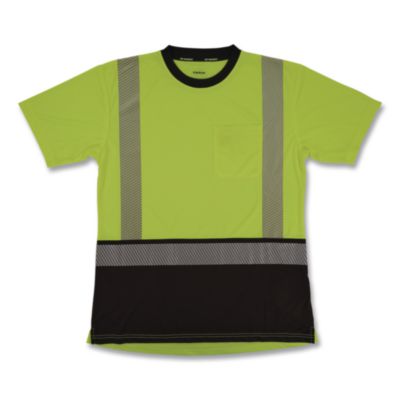 ergodyne® GloWear 8276BK Class 2 Women's Performance Hi-Vis T-Shirt with Black Bottom