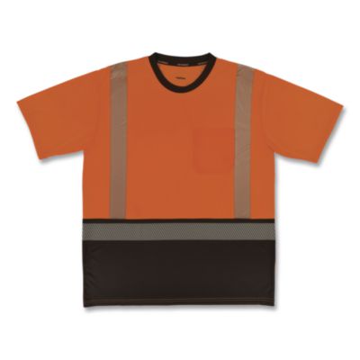 ergodyne® GloWear 8294BK Class 2 Performance Hi-Vis T-Shirt with Black Bottom