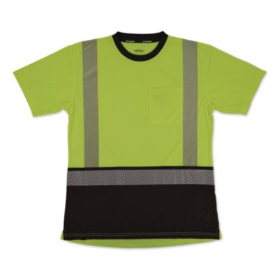 ergodyne® GloWear 8276BK Class 2 Women's Performance Hi-Vis T-Shirt with Black Bottom