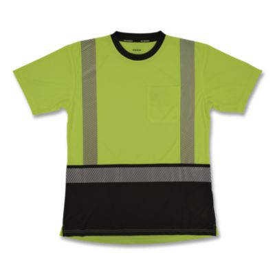 ergodyne® GloWear 8276BK Class 2 Women's Performance Hi-Vis T-Shirt with Black Bottom