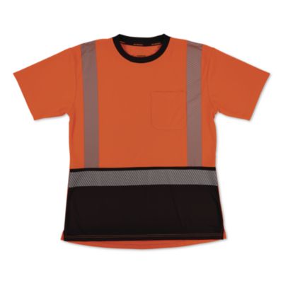 ergodyne® GloWear 8276BK Class 2 Women's Performance Hi-Vis T-Shirt with Black Bottom