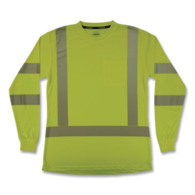 ergodyne® GloWear 8387 Class 3 Women's Performance Hi-Vis Long Sleeve T-Shirt