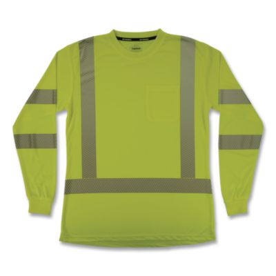 ergodyne® GloWear 8387 Class 3 Women's Performance Hi-Vis Long Sleeve T-Shirt