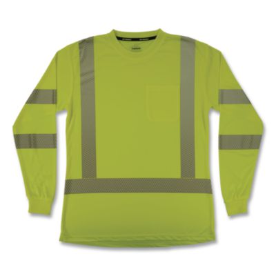 ergodyne® GloWear 8387 Class 3 Women's Performance Hi-Vis Long Sleeve T-Shirt