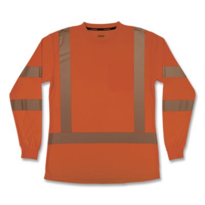 ergodyne® GloWear 8387 Class 3 Women's Performance Hi-Vis Long Sleeve T-Shirt