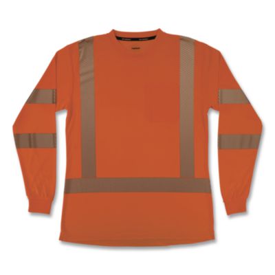 ergodyne® GloWear 8387 Class 3 Women's Performance Hi-Vis Long Sleeve T-Shirt