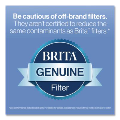 Brita Small 6-Cup Water Filter Pitcher with 1 Standard Filter, Bright White/Clear, 2/Carton (CLO36089) CLO36089