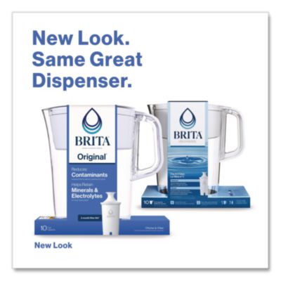 Brita Tahoe Water Pitcher with Standard Filter, 10 Cup, Clear, 2/Carton (CLO50684CT) CLO50684CT