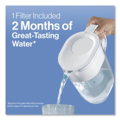 Brita Tahoe Water Pitcher with Standard Filter, 10 Cup, Clear, 2/Carton (CLO50684CT) CLO50684CT
