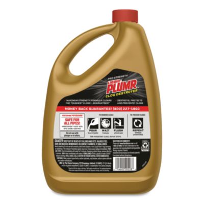 Liquid Plumr Pro-Strength Full Clog Destroyer Plus PipeGuard, Gel, 80 oz, 6/Carton (CLO00228CT) CLO00228CT