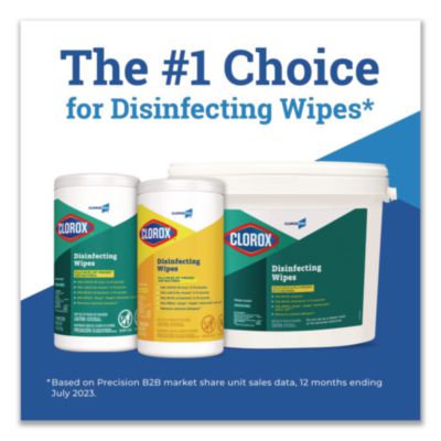 Clorox Disinfecting Wipes, 1-Ply, Fresh Scent, 7 x 8, White, 75/Canister, 6 Canisters/Carton (CLO15949CT) CLO15949CT