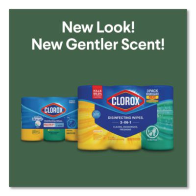 Clorox Disinfecting Wipes, 1-Ply, 7 x 8, Fresh Scent/Citrus Blend, White, 75/Canister, 3/Pack, 4 Packs/Carton (CLO30208) CLO30208