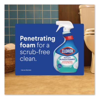 Clorox Bathroom Foamer with Bleach, Ocean Mist, 30 oz Spray Bottle, 9/Carton (CLO30614) CLO30614