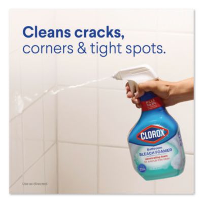Clorox Bathroom Foamer with Bleach, Ocean Mist, 30 oz Spray Bottle, 9/Carton (CLO30614) CLO30614