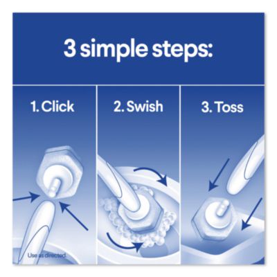 Clorox Disinfecting Toiletwand Refill Heads, Blue/White, 20/Pack (CLO31049) CLO31049