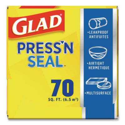Glad Press%27n Seal Food Plastic Wrap, 70 Square Foot Roll, 12 Rolls/carton (CLO70441) CLO70441
