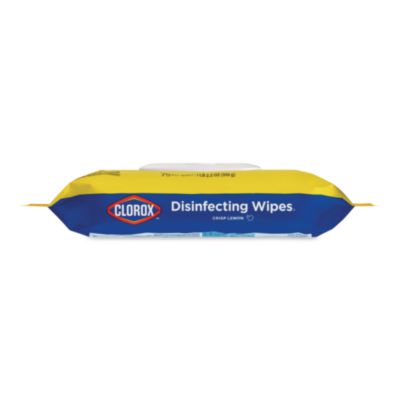 Clorox Disinfecting Cleaning Wipes, Flex Pack, 1-Ply, 8 x 7, Lemon Scent, White, 75 Towels/Box (CLO31404EA) CLO31404EA