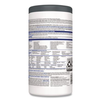 Clorox Healthcare VersaSure Cleaner Disinfectant Wipes, 1-Ply, 6.75 x 8, Fragranced, White, 150 Towels/Canister (CLO31758EA) CLO31758EA