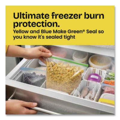 Glad Zipper Food Storage Bags, Quart, 7.75" x 8.44", Clear, 20 Bags/Box, 12 Boxes/Carton (CLO57035) CLO57035