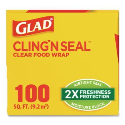 Glad Cling%27N Seal Plastic Food Wrap, 2 x 12.52, 16/Carton (CLO60684) CLO60684
