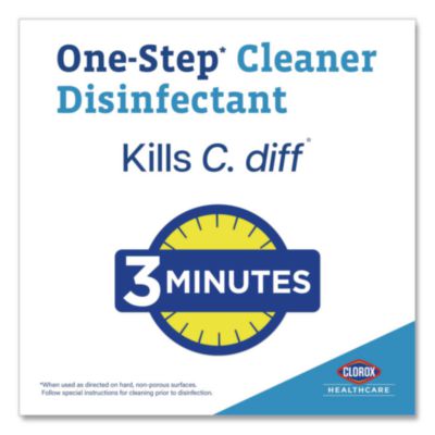 Clorox Healthcare Dispatch Hospital Cleaner Disinfectant Towels w/Bleach, 1-Ply, 6.75 x 8, Unscented, White, 150/Canister, 8 Canisters/Carton (CLO69150) CLO69150