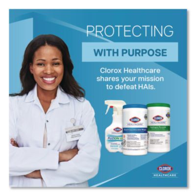 Clorox Healthcare Dispatch Hospital Cleaner Disinfectant Towels w/Bleach, 1-Ply, 6.75 x 8, Unscented, White, 150/Canister, 8 Canisters/Carton (CLO69150) CLO69150