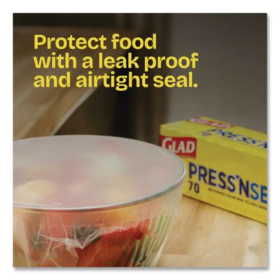 Glad Press%27n Seal Food Plastic Wrap, 70 Square Foot Roll, 12 Rolls/carton (CLO70441) CLO70441