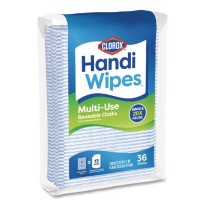 Clorox Handi Wipes, 21 X 11, Blue, 36 Wipes/pack, 4 Packs/carton (CLO78225) CLO78225