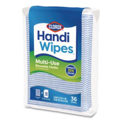 Clorox Handi Wipes, 21 X 11, Blue, 36 Wipes/pack, 4 Packs/carton (CLO78225) CLO78225