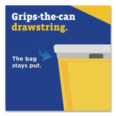 Glad CloroxPro ForceFlex Tall Kitchen Drawstring Trash Bags, 13 gal, 24 x 27.38, Gray, 100/Box (CLO78526) CLO78526