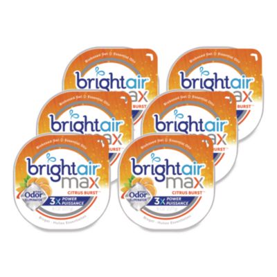 BRIGHT Air Max Odor Eliminator Air Freshener, Citrus Burst, 8 Oz Jar, 6/carton (BRI900436) BRI900436