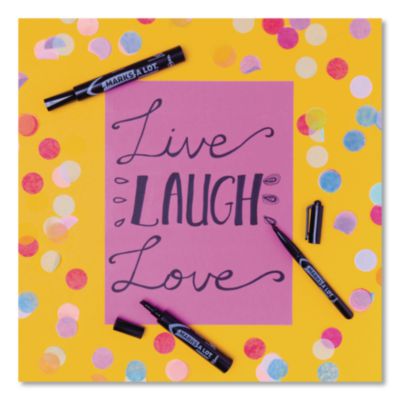 Avery Marks A Lot Large Desk-Style Permanent Marker Value Pack, Broad Chisel Tip, Black, 36/pack (98206) (AVE98206) AVE98206