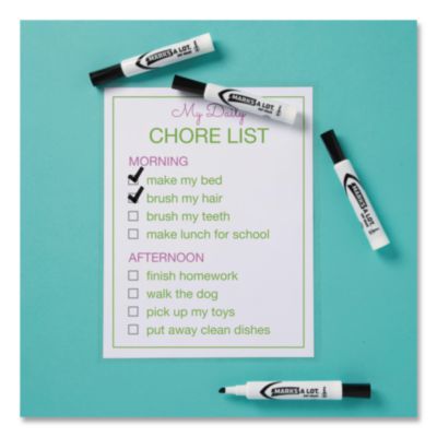 Avery Marks A Lot Desk-Style Dry Erase Marker Value Pack, Broad Chisel Tip, Black, 36/pack (98207) (AVE98207) AVE98207